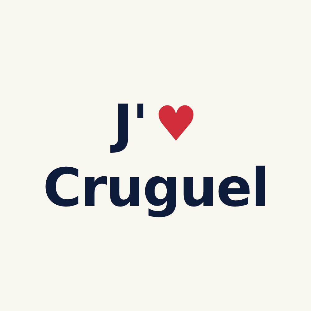 Tasse personnalisée Cruguel — design J'aime Cruguel