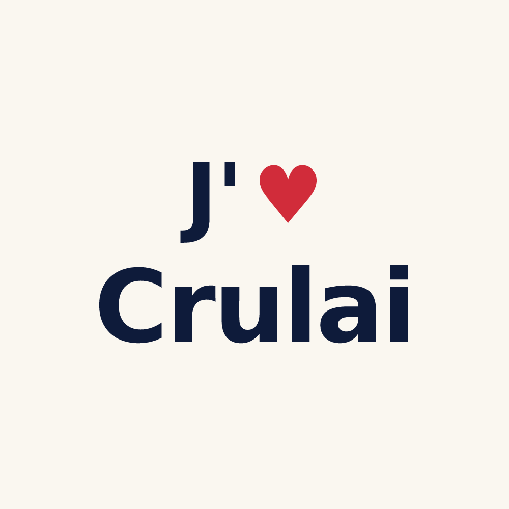 Tasse personnalisée Crulai — design J'aime Crulai
