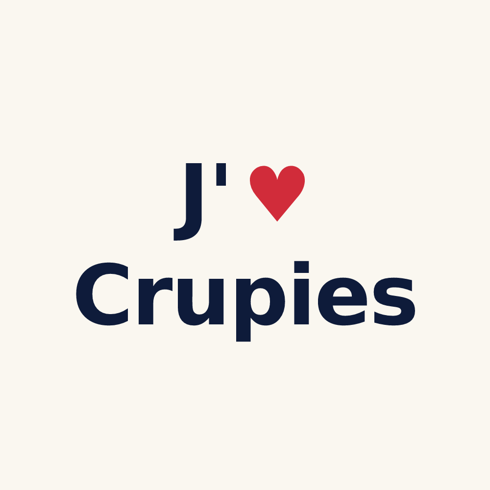 Tasse personnalisée Crupies — design J'aime Crupies