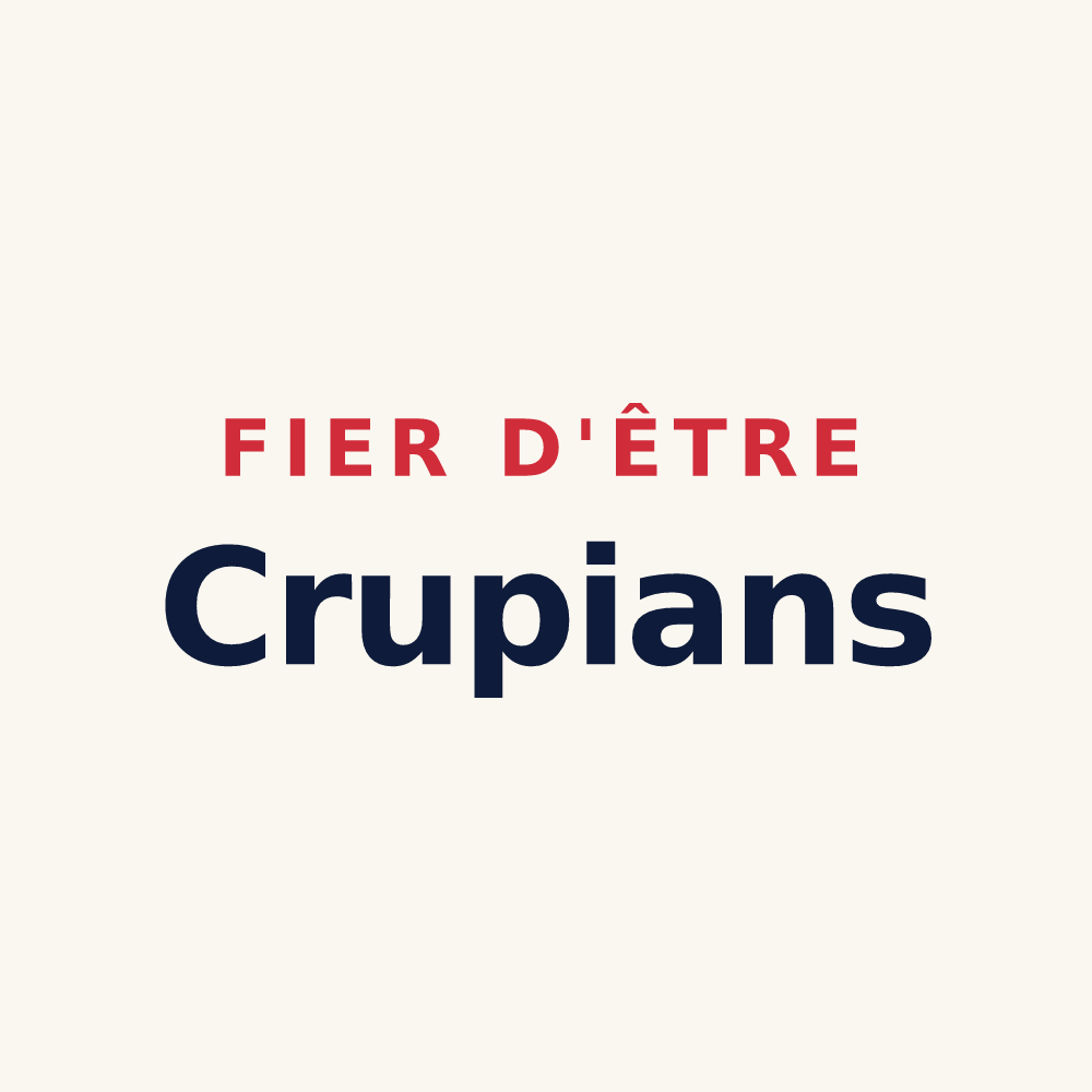 Tasse « Fier d'être Crupians » — design pour Crupies