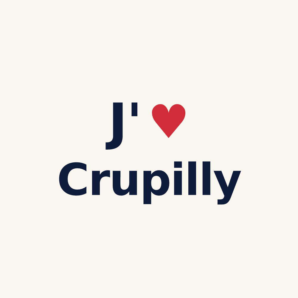 Tasse personnalisée Crupilly — design J'aime Crupilly