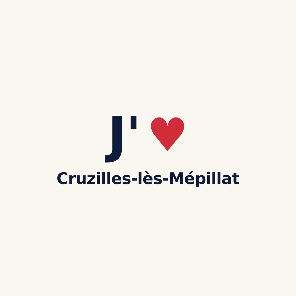 Tasse personnalisée Cruzilles-lès-Mépillat — design J'aime Cruzilles-lès-Mépillat