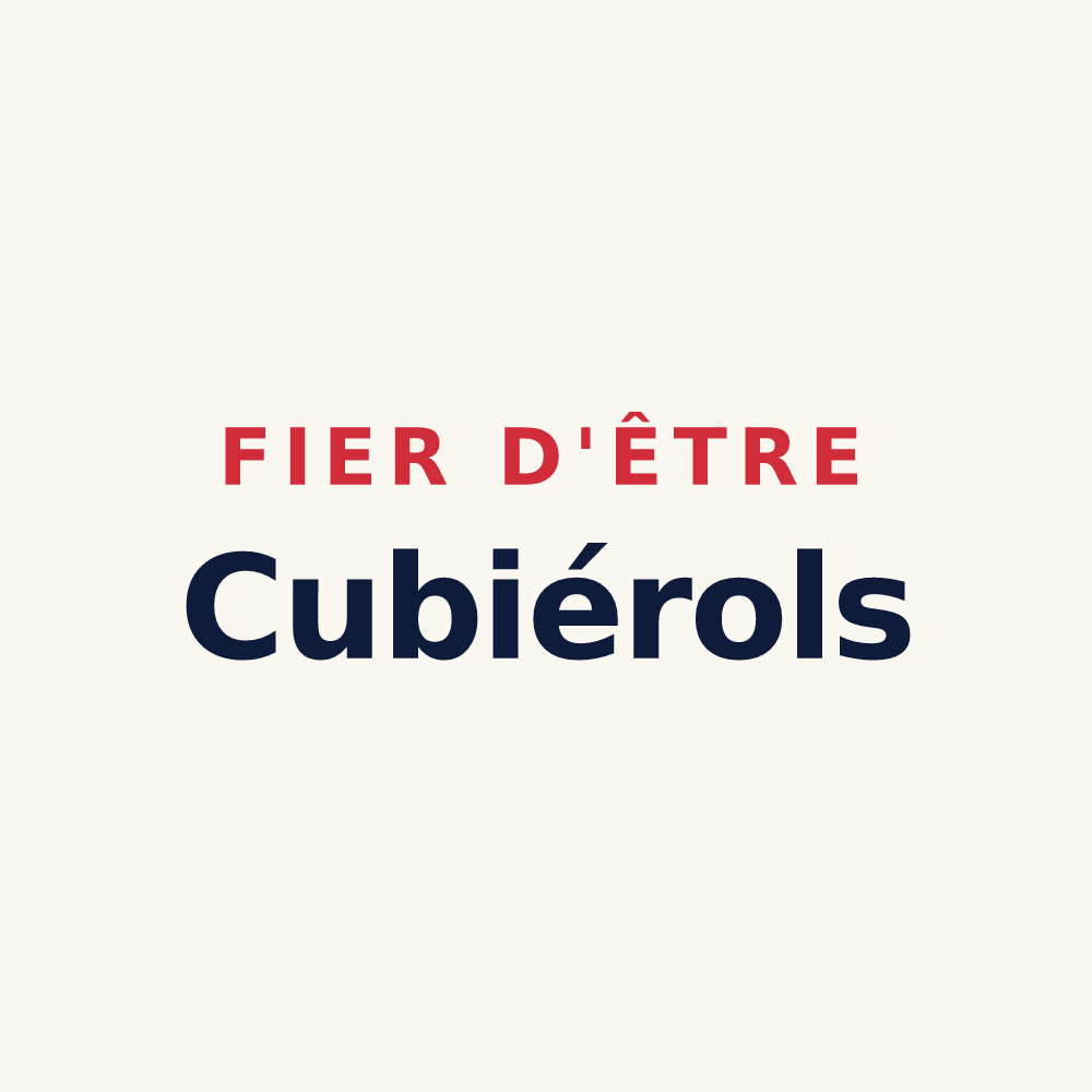 Tasse « Fier d'être Cubiérols » — design pour Cubières-sur-Cinoble