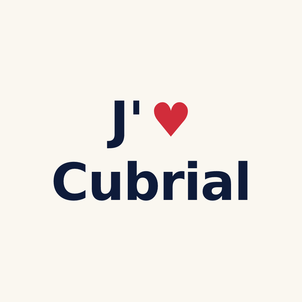 Tasse personnalisée Cubrial — design J'aime Cubrial