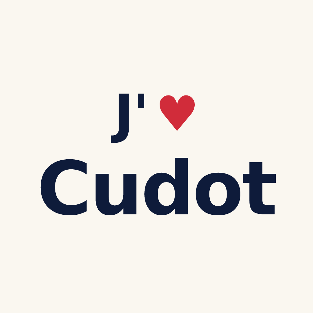 Tasse personnalisée Cudot — design J'aime Cudot