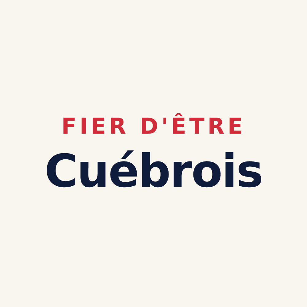 Tasse « Fier d'être Cuébrois » — design pour Cuébris