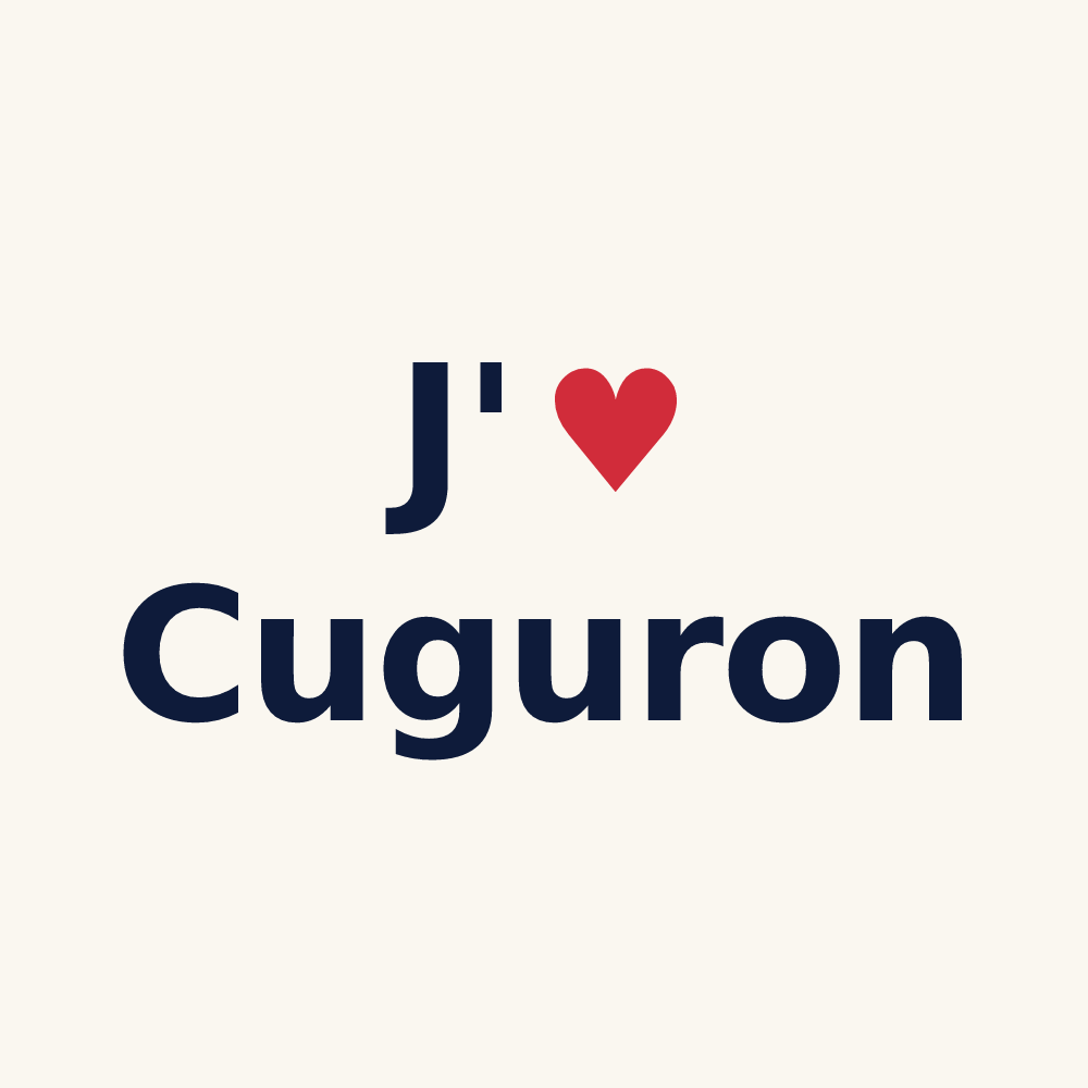 Tasse personnalisée Cuguron — design J'aime Cuguron