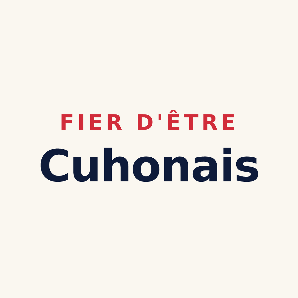 Tasse « Fier d'être Cuhonais » — design pour Cuhon