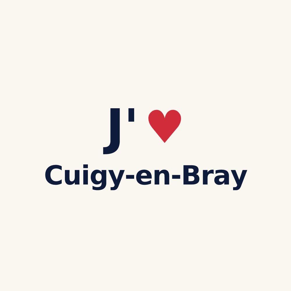 Tasse personnalisée Cuigy-en-Bray — design J'aime Cuigy-en-Bray