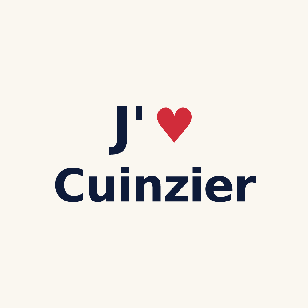 Tasse personnalisée Cuinzier — design J'aime Cuinzier