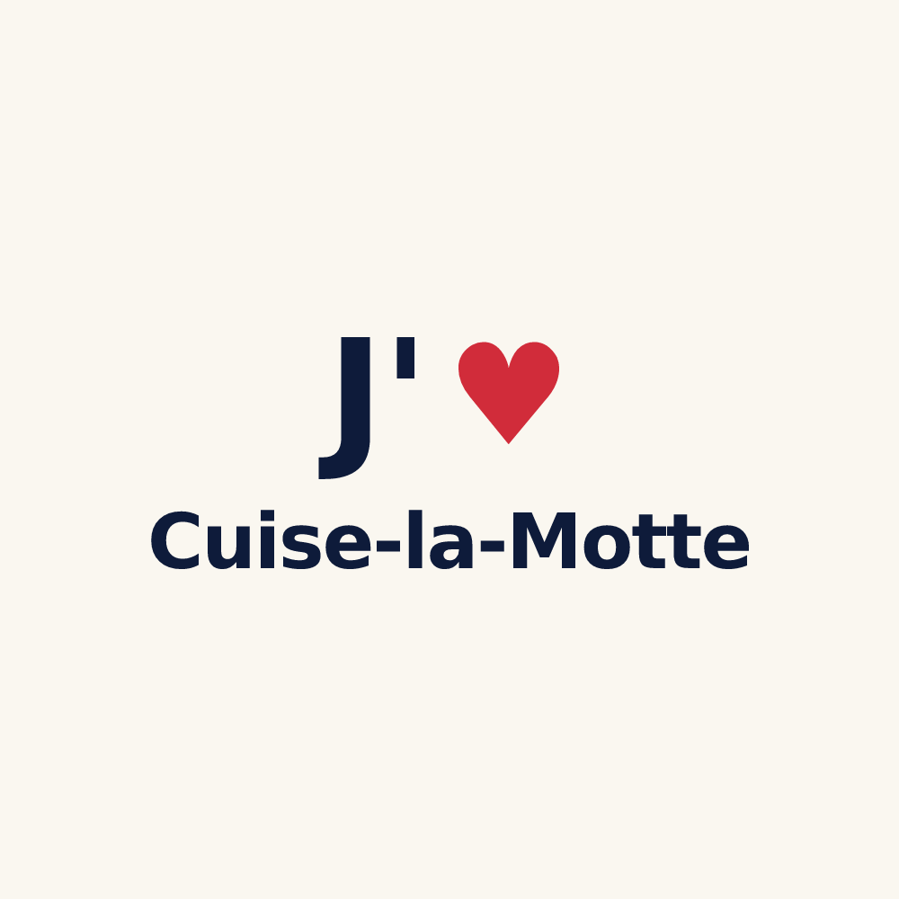 Tasse personnalisée Cuise-la-Motte — design J'aime Cuise-la-Motte