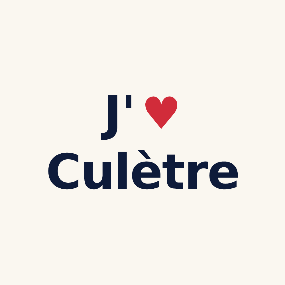 Tasse personnalisée Culètre — design J'aime Culètre