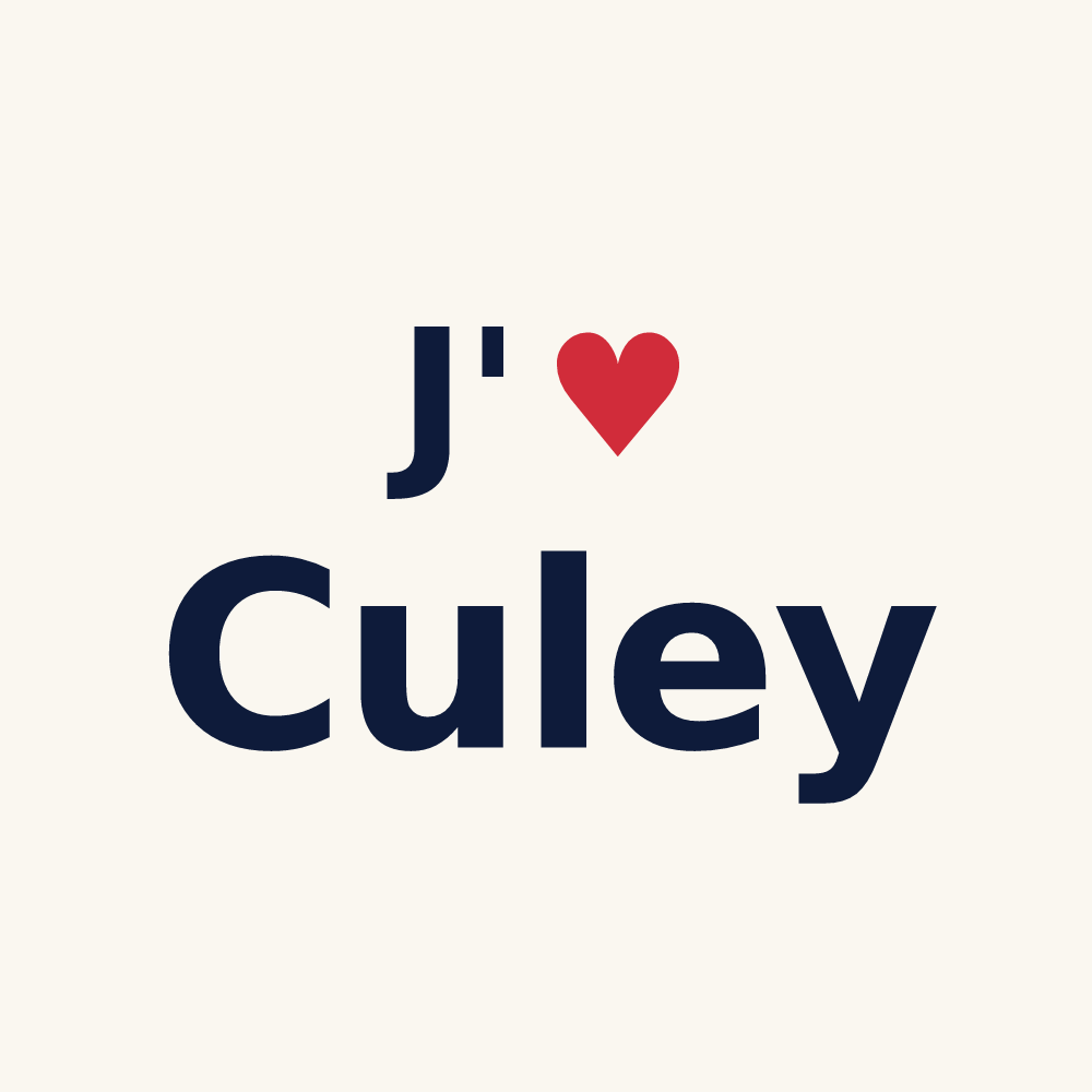 Tasse personnalisée Culey — design « J'aime Culey » imprimé sur la tasse