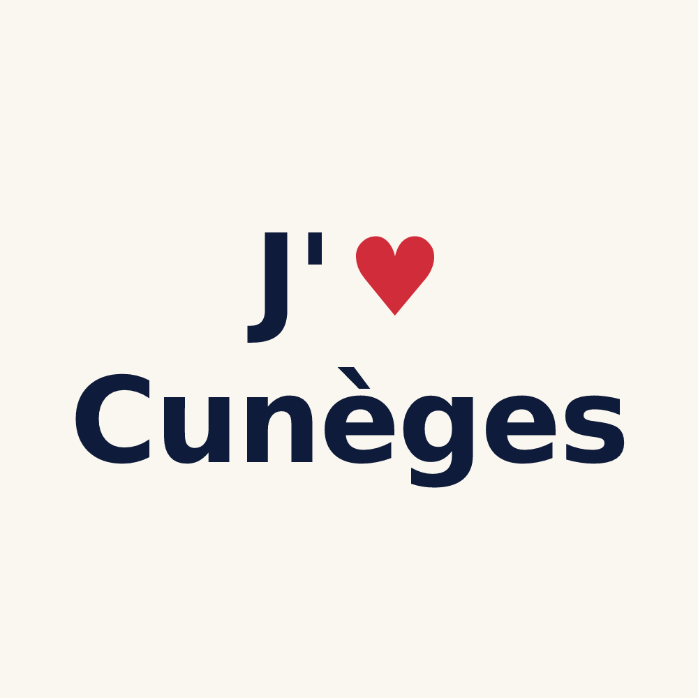 Tasse personnalisée Cunèges — design J'aime Cunèges