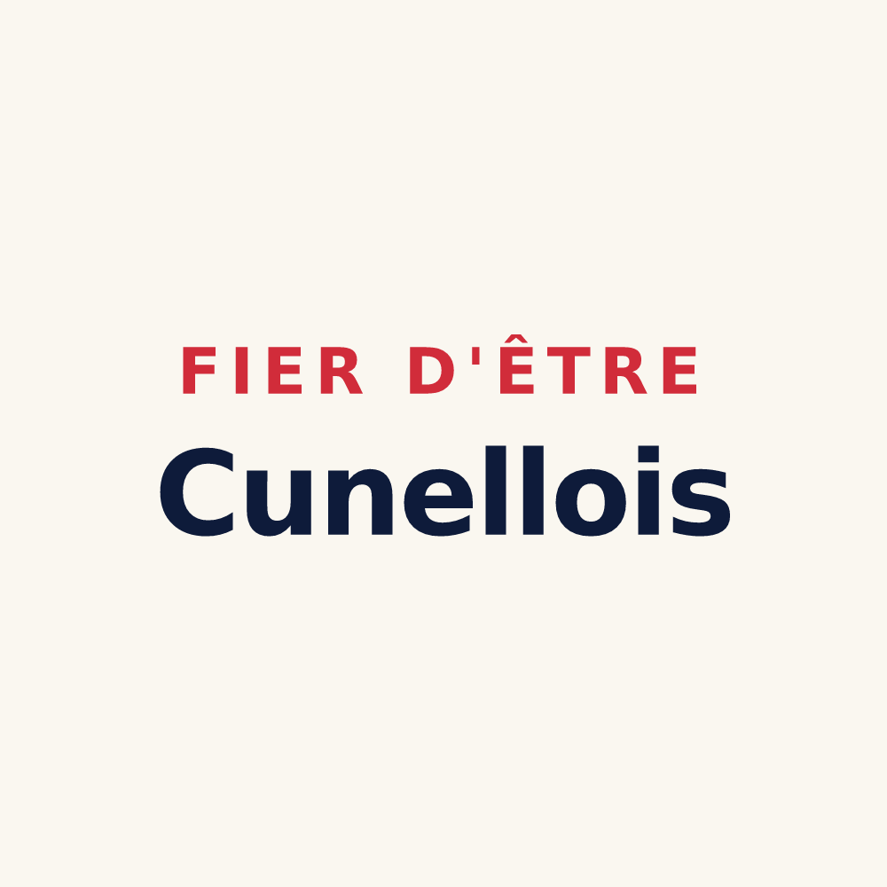Tasse « Fier d'être Cunellois » — design pour Cunel