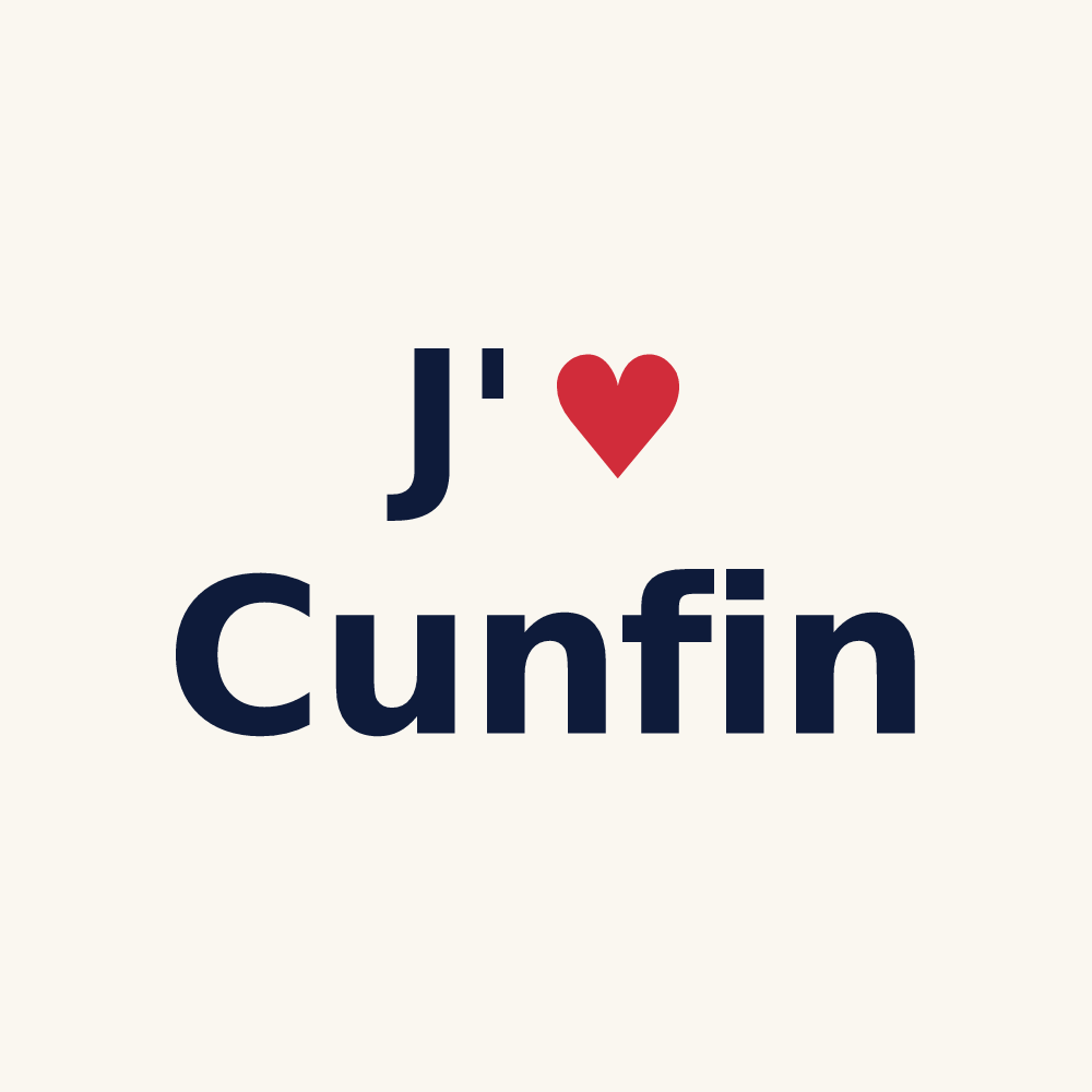 Tasse personnalisée Cunfin — design J'aime Cunfin