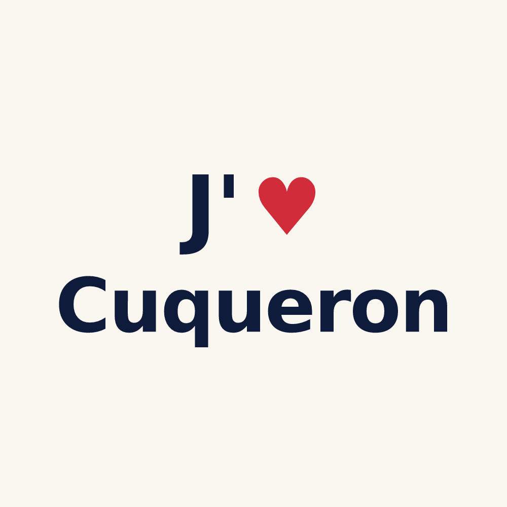 Tasse personnalisée Cuqueron — design J'aime Cuqueron