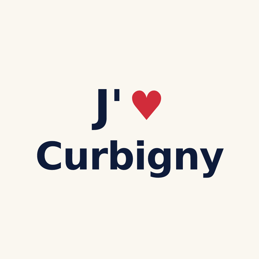Tasse personnalisée Curbigny — design J'aime Curbigny