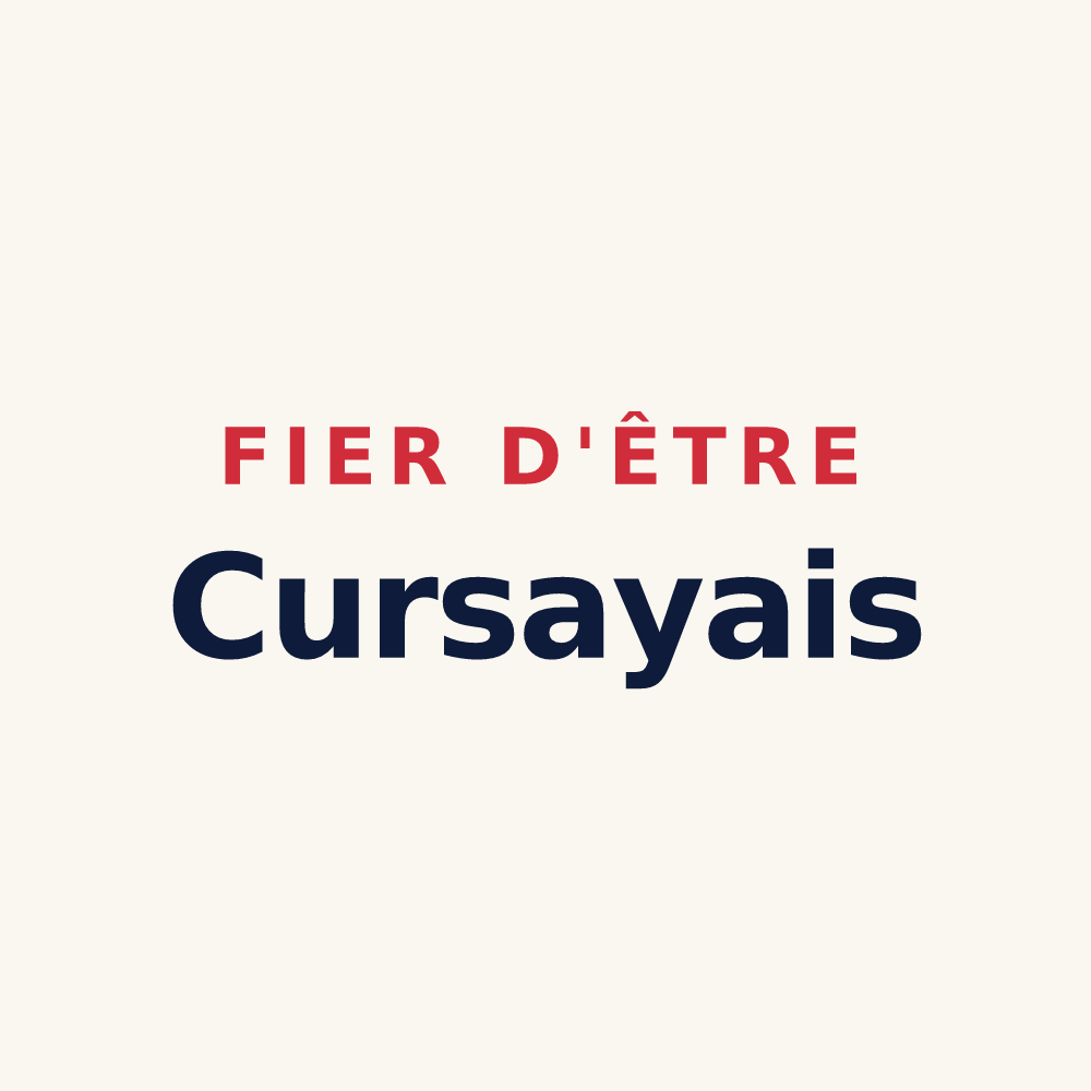 Tasse « Fier d'être Cursayais » — design pour Curçay-sur-Dive