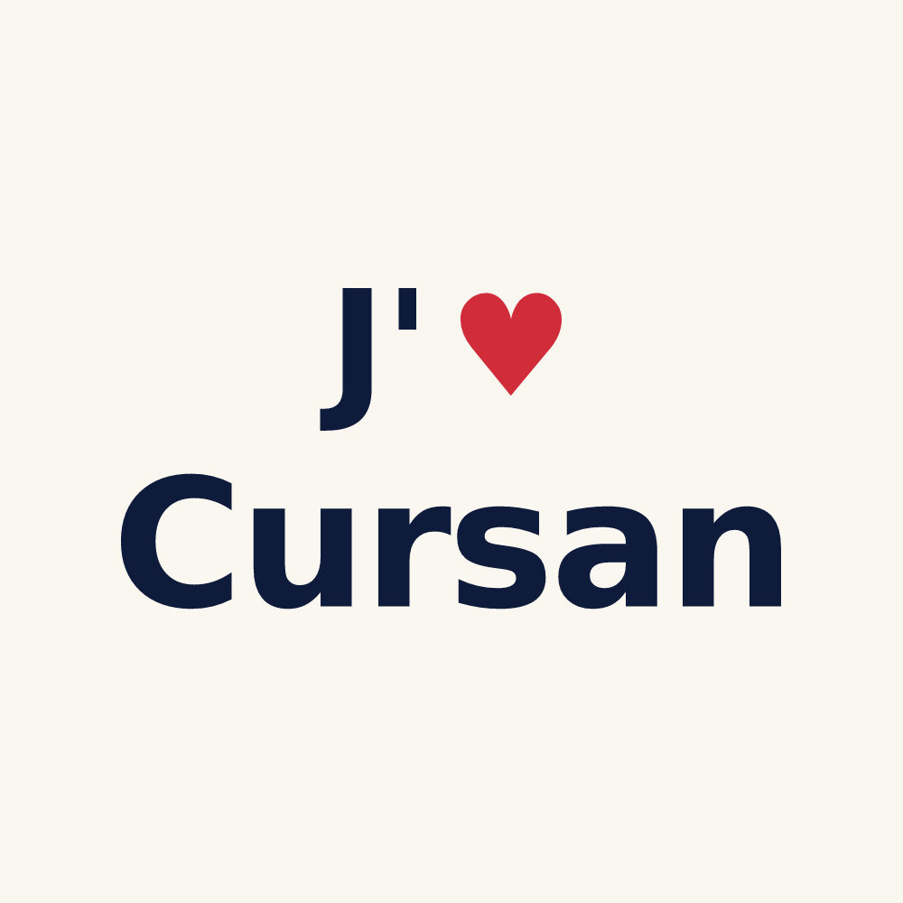 Tasse personnalisée Cursan — design J'aime Cursan