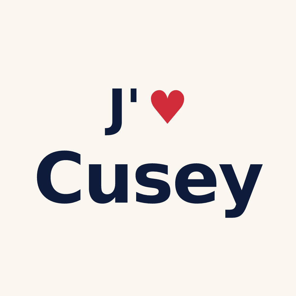 Tasse personnalisée Cusey — design J'aime Cusey