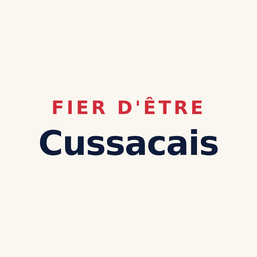Tasse « Fier d'être Cussacais » — design pour Cussac-Fort-Médoc