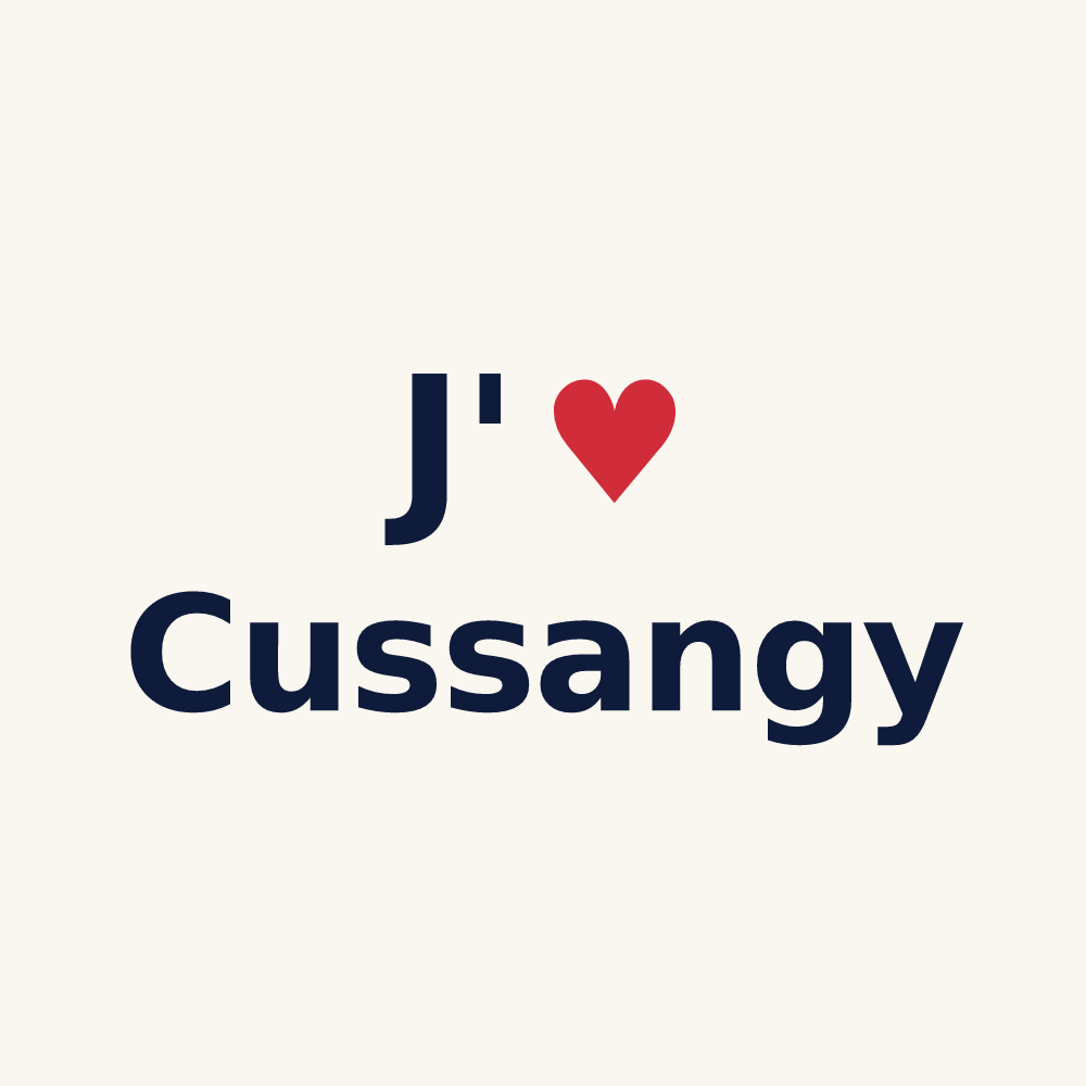 Tasse personnalisée Cussangy — design J'aime Cussangy