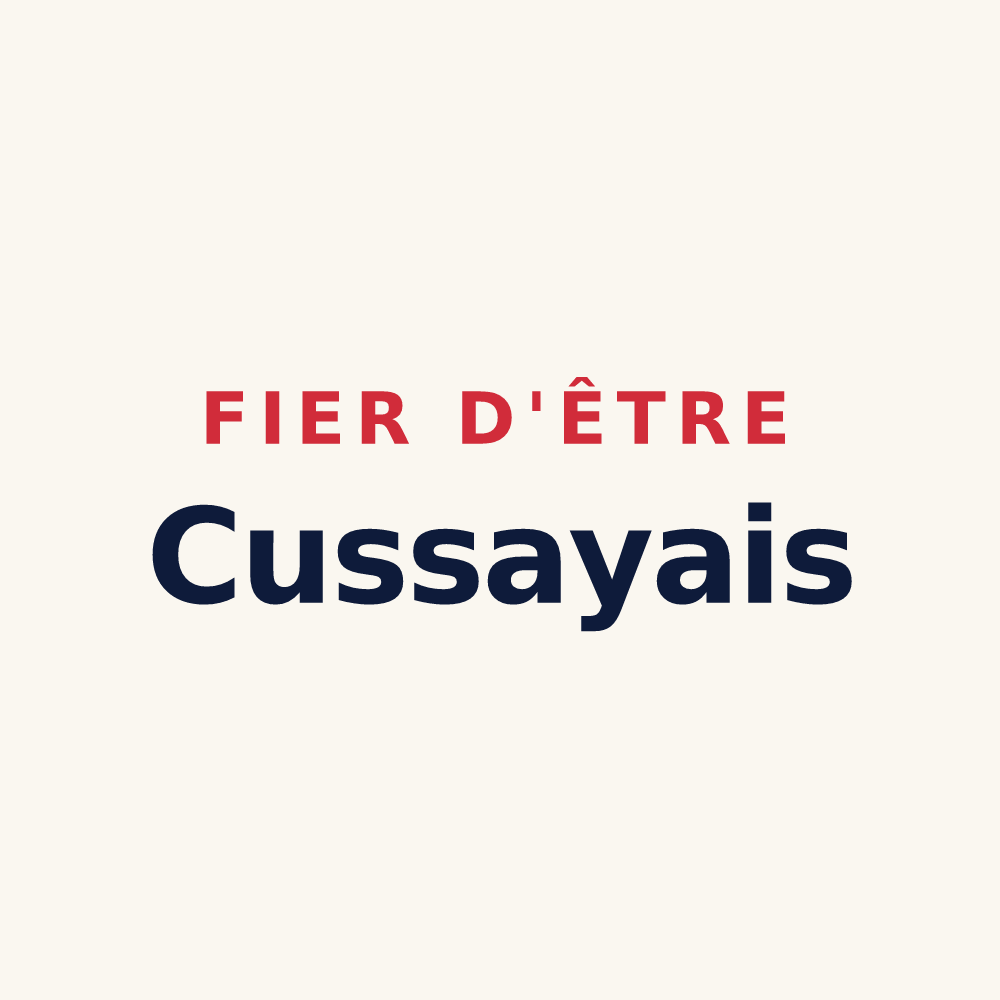 Tasse « Fier d'être Cussayais » — design pour Cussay