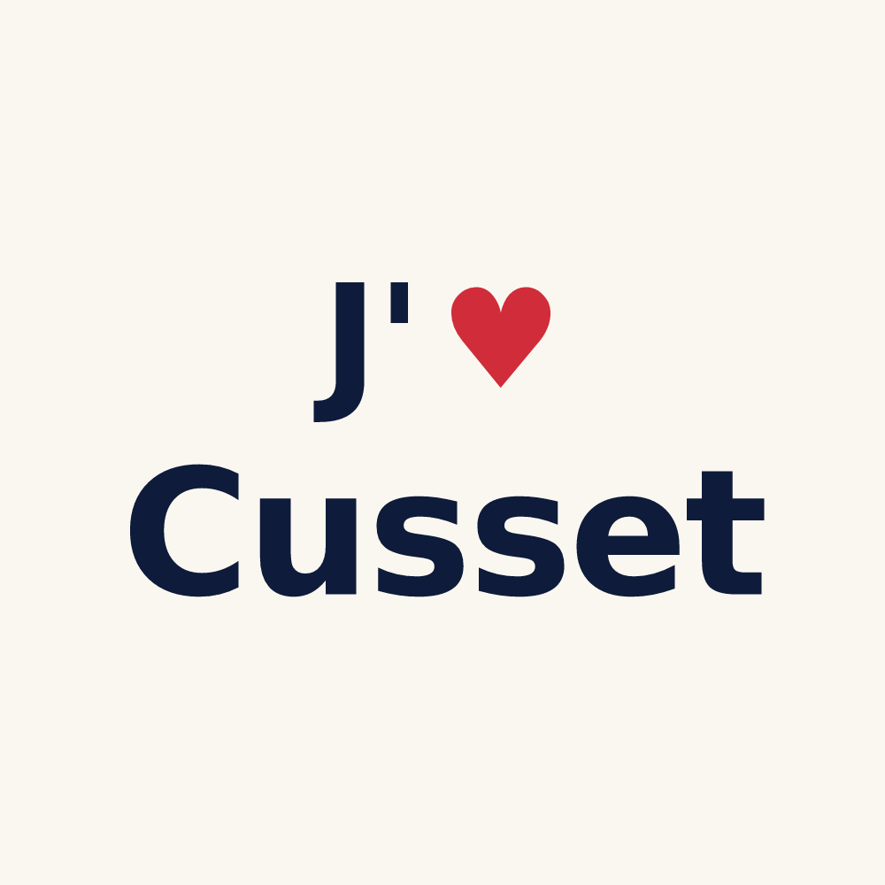 Tasse personnalisée Cusset — design J'aime Cusset