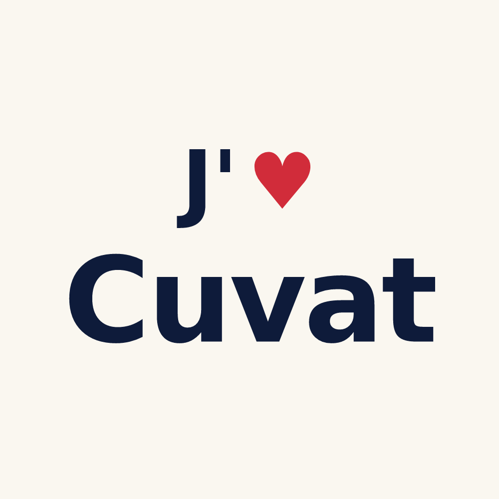 Tasse personnalisée Cuvat — design J'aime Cuvat