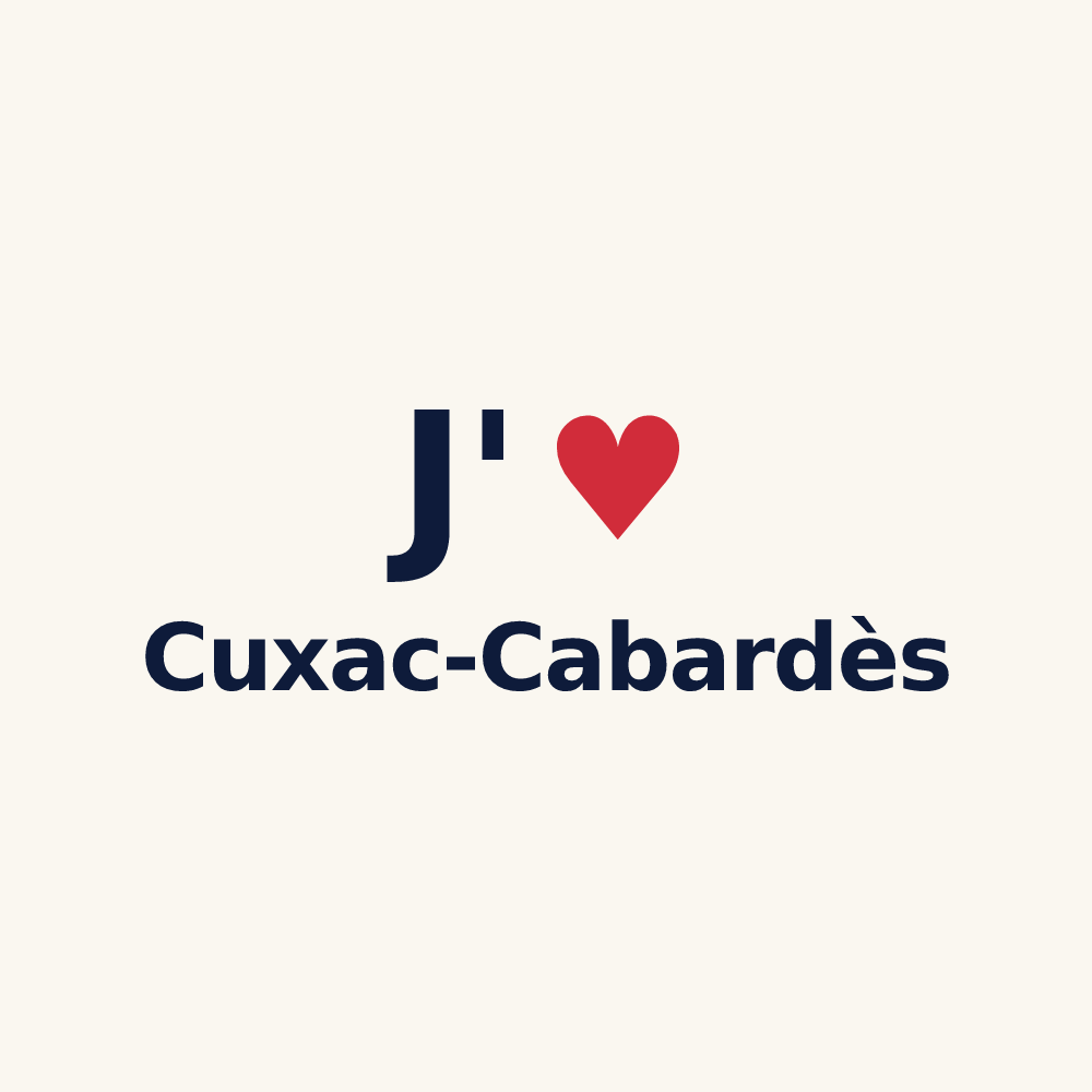 Tasse personnalisée Cuxac-Cabardès — design J'aime Cuxac-Cabardès