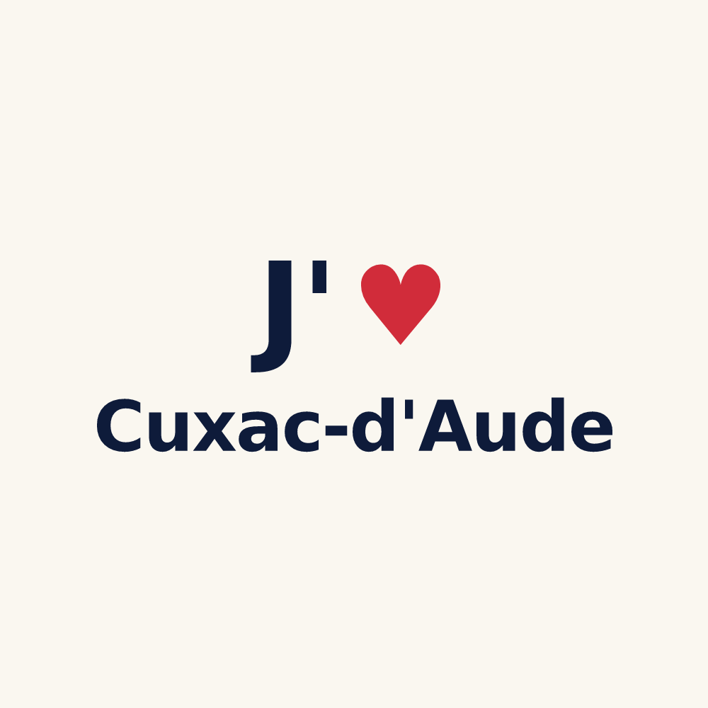 Tasse personnalisée Cuxac-d'Aude — design J'aime Cuxac-d'Aude