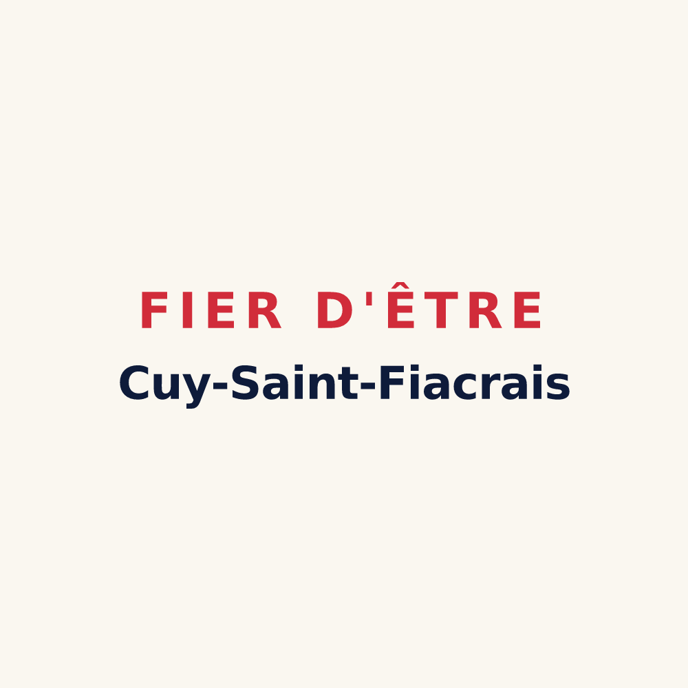 Tasse « Fier d'être Cuy-Saint-Fiacrais » — design pour Cuy-Saint-Fiacre