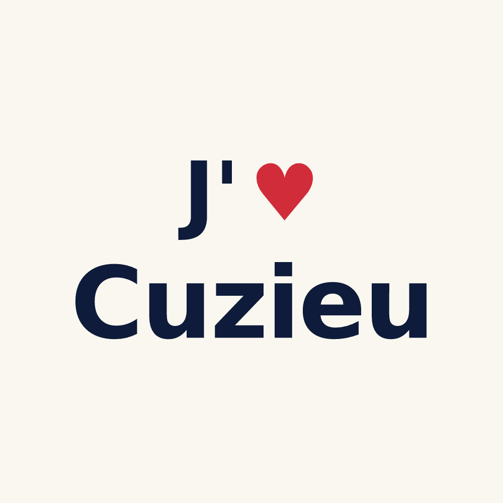 Tasse personnalisée Cuzieu — design J'aime Cuzieu