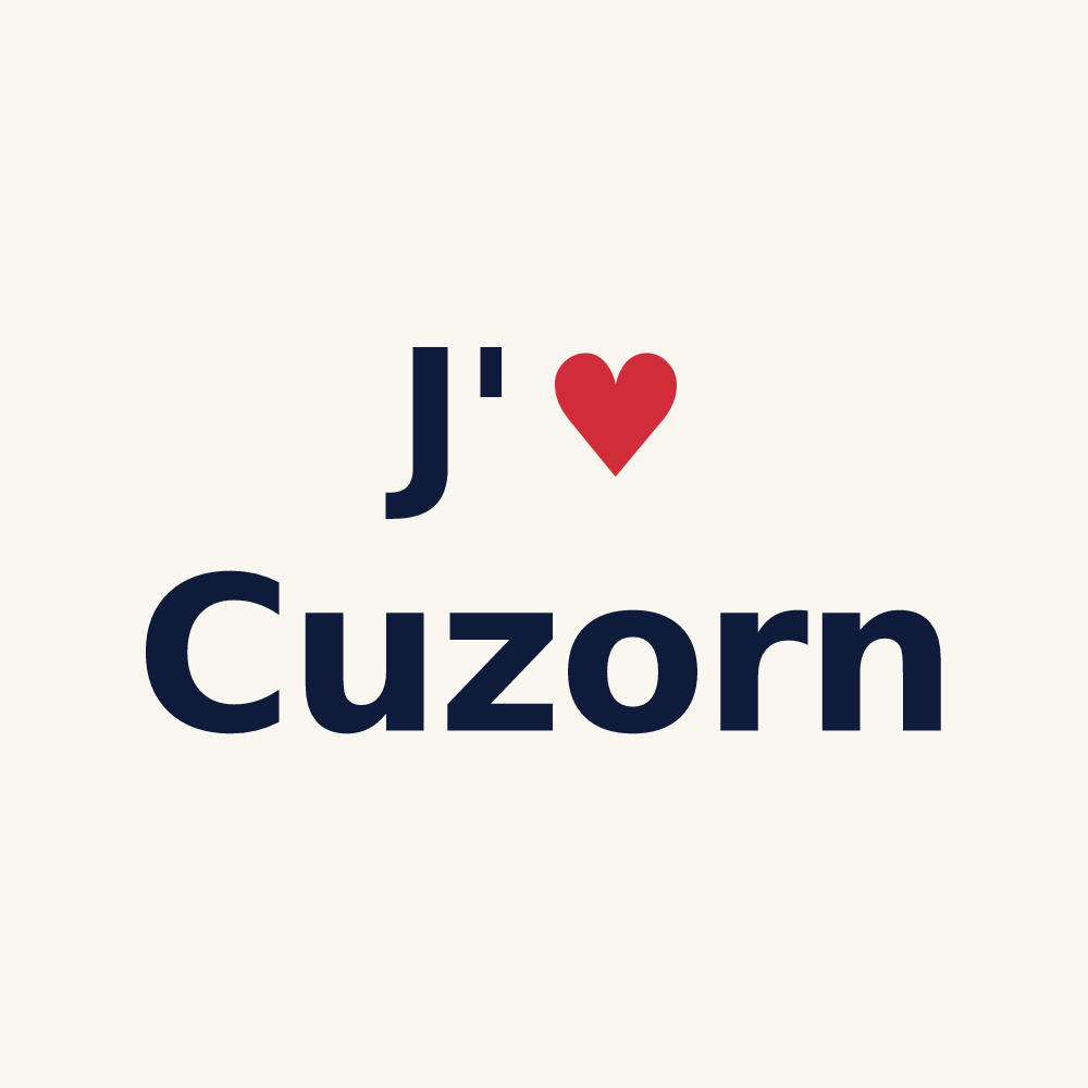 Tasse personnalisée Cuzorn — design J'aime Cuzorn