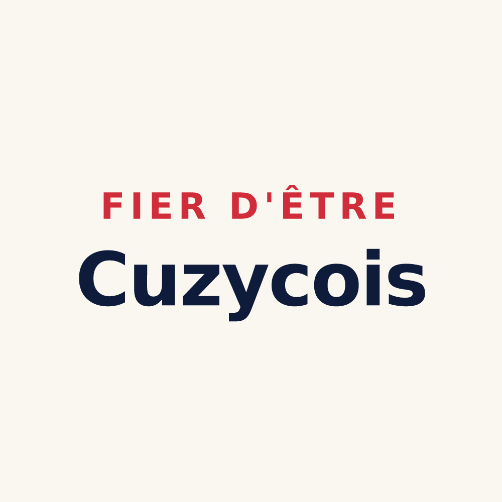 Tasse « Fier d'être Cuzycois » — design pour Cuzy