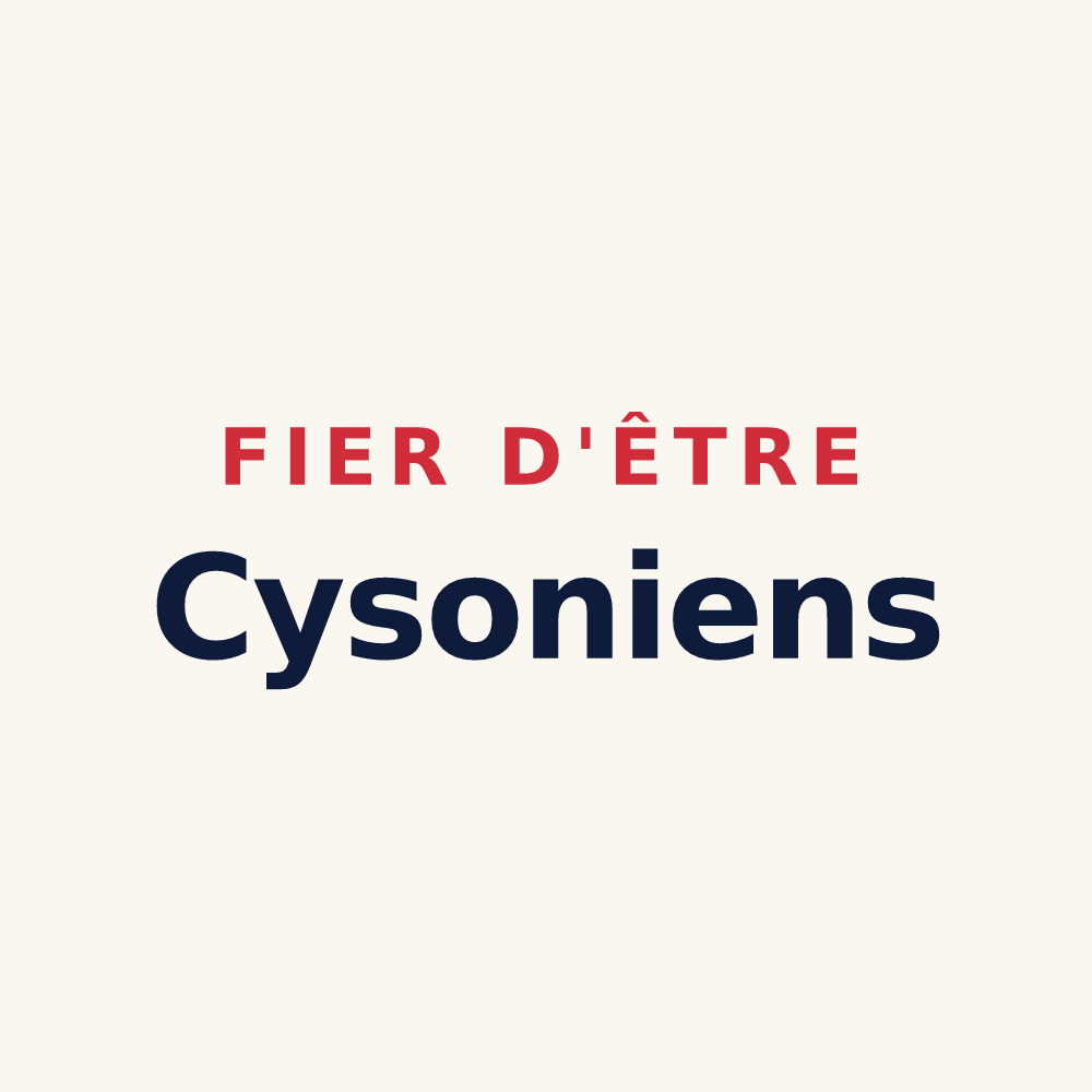 Tasse « Fier d'être Cysoniens » — design pour Cysoing