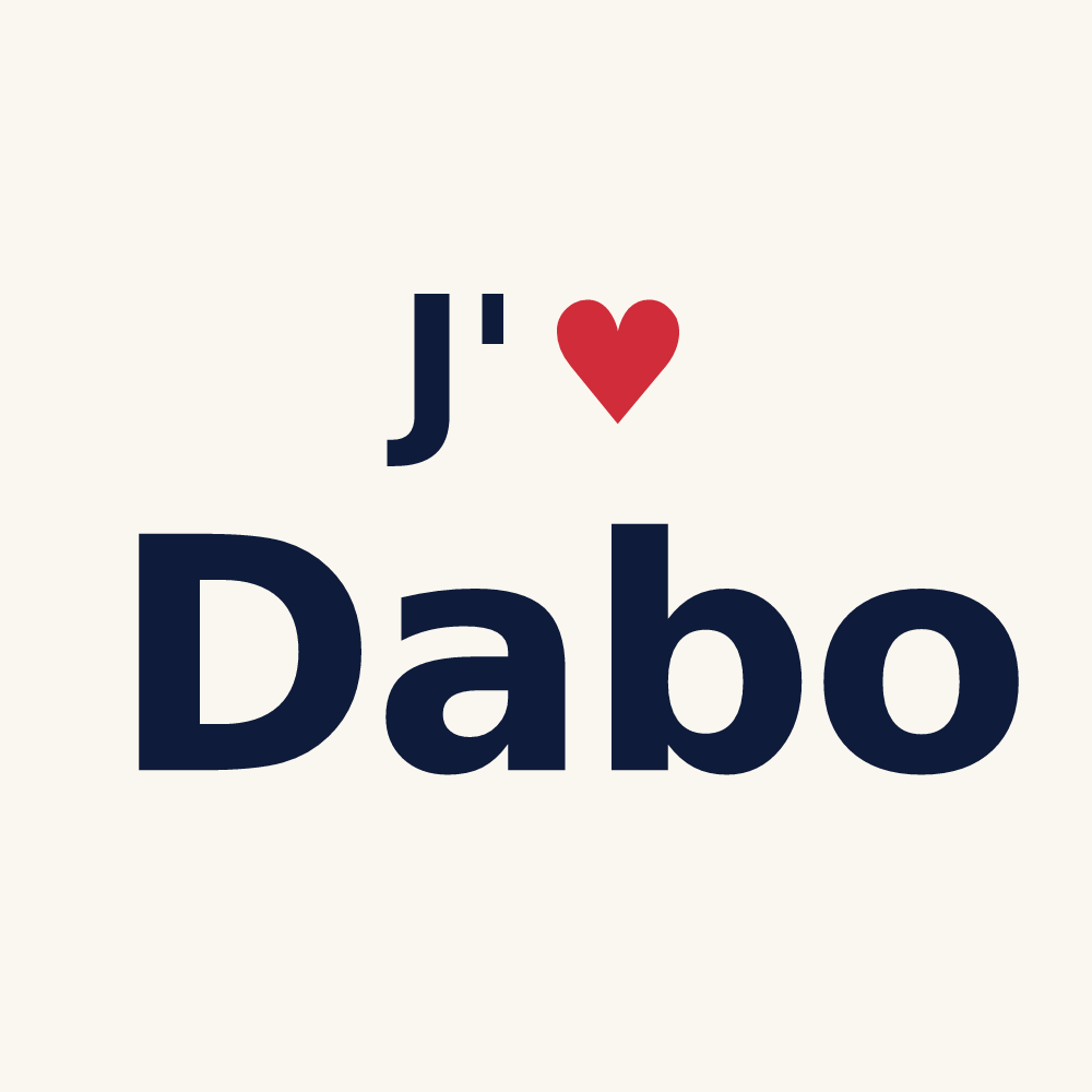 Tasse personnalisée Dabo — design J'aime Dabo