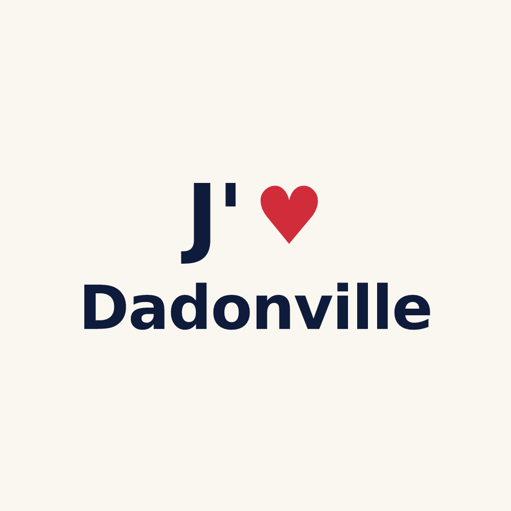 Tasse personnalisée Dadonville — design J'aime Dadonville
