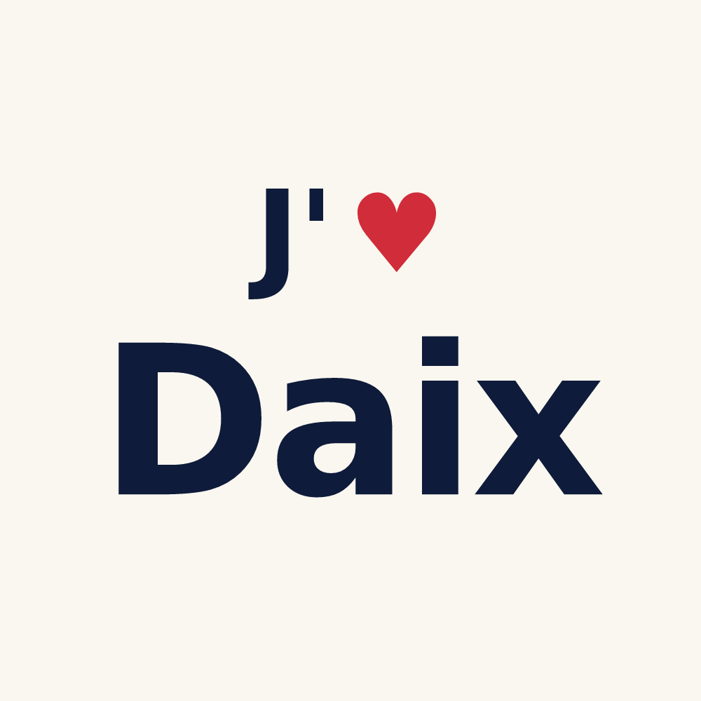 Tasse personnalisée Daix — design « J'aime Daix » imprimé sur la tasse