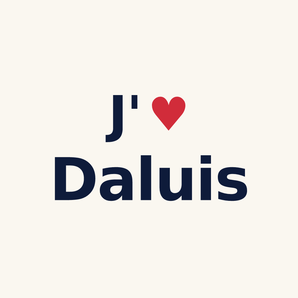 Tasse personnalisée Daluis — design J'aime Daluis