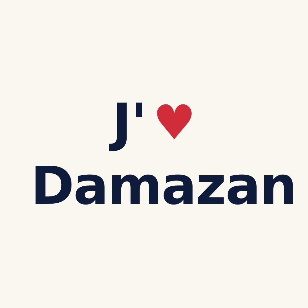 Tasse personnalisée Damazan — design J'aime Damazan
