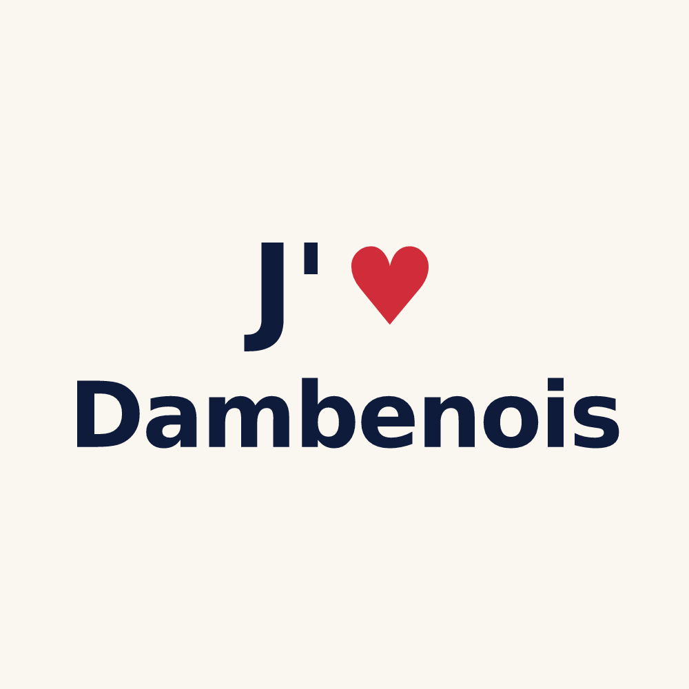 Tasse personnalisée Dambenois — design J'aime Dambenois