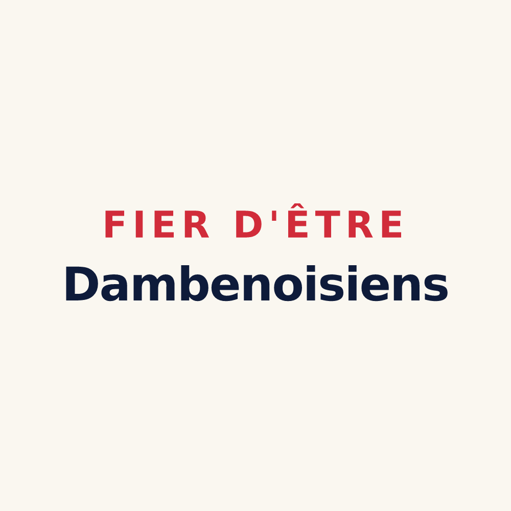 Tasse « Fier d'être Dambenoisiens » — design pour Dambenois