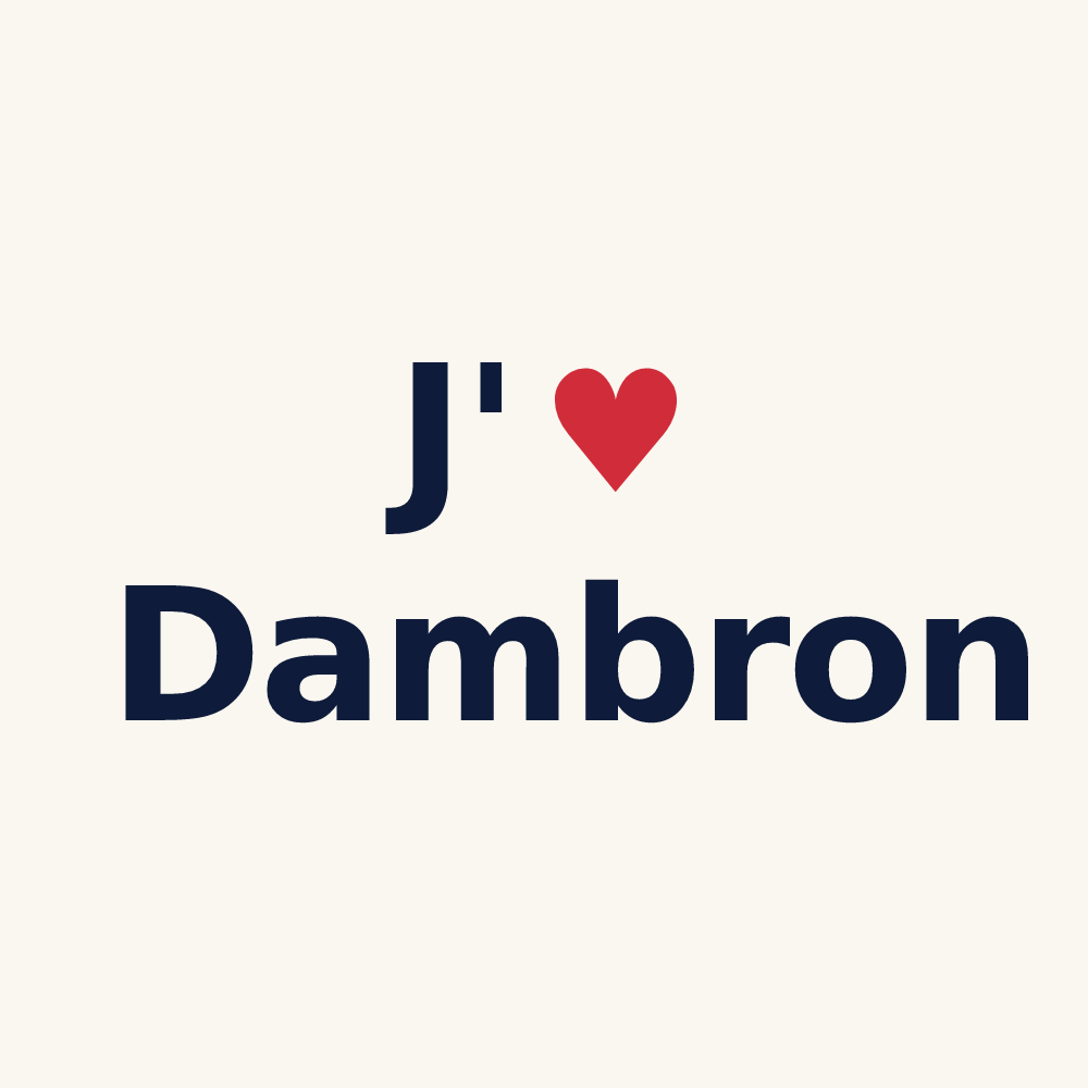 Tasse personnalisée Dambron — design J'aime Dambron