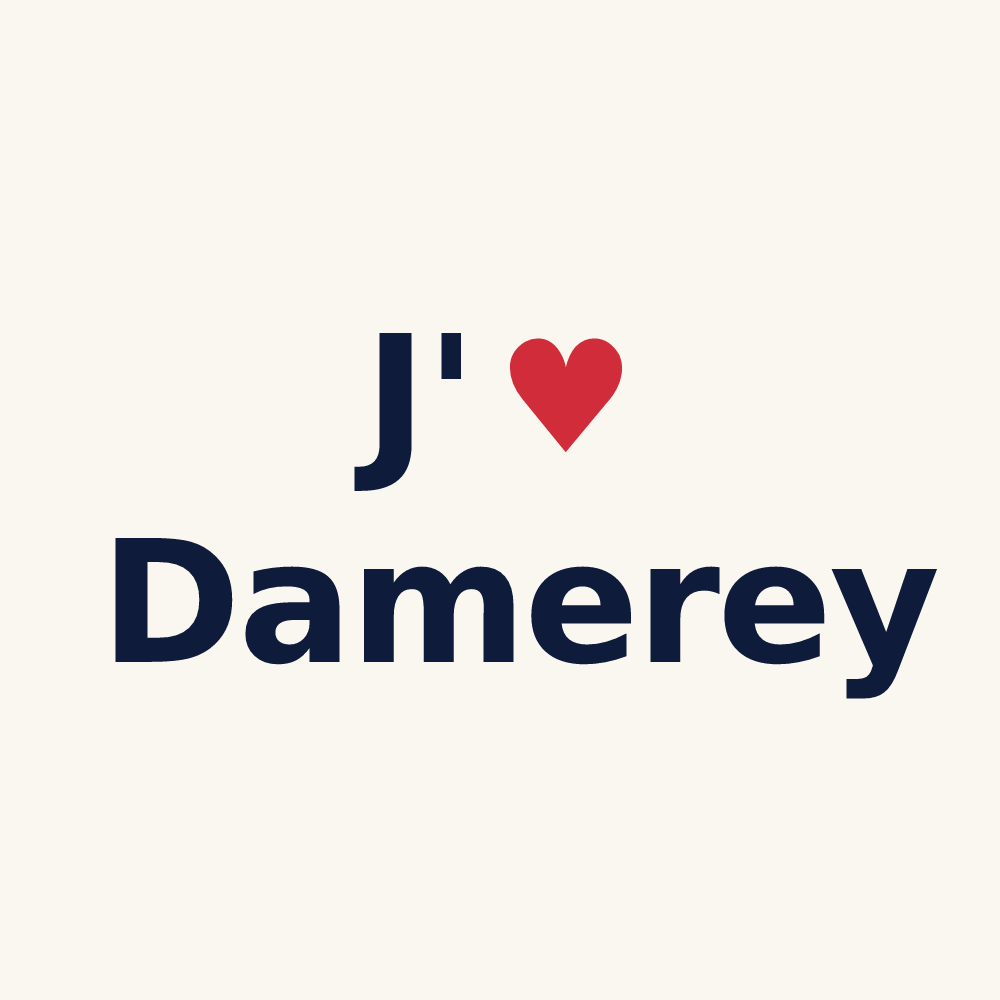 Tasse personnalisée Damerey — design J'aime Damerey