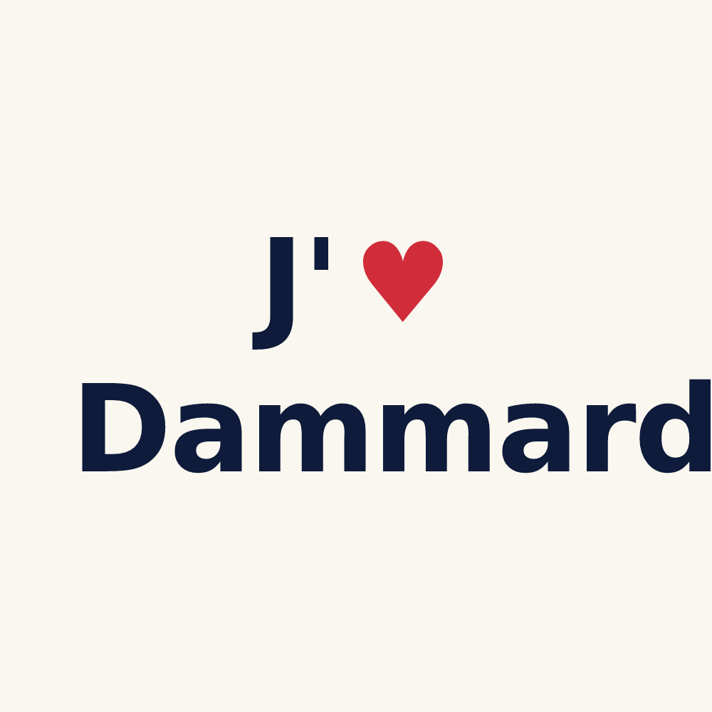Tasse personnalisée Dammard — design J'aime Dammard