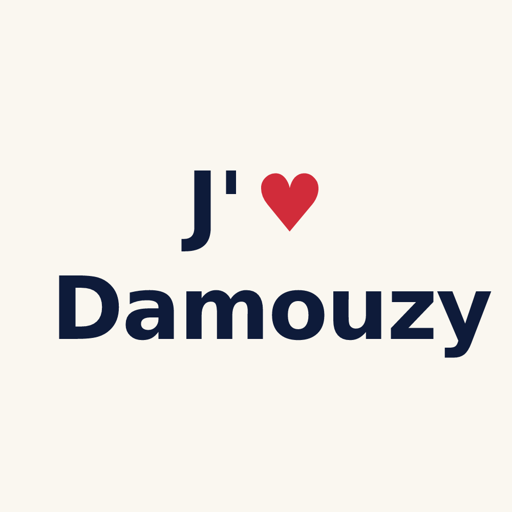 Tasse personnalisée Damouzy — design J'aime Damouzy