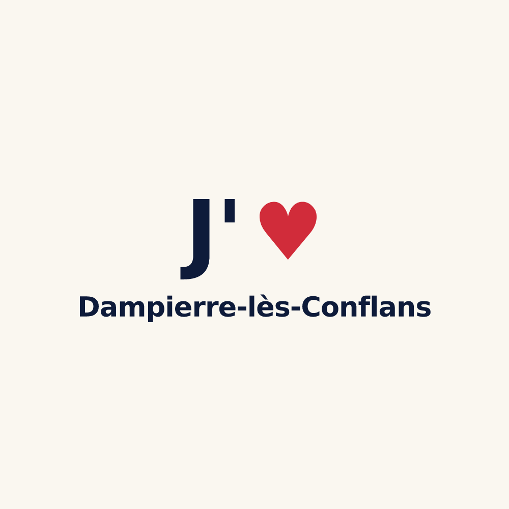 Tasse personnalisée Dampierre-lès-Conflans — design J'aime Dampierre-lès-Conflans
