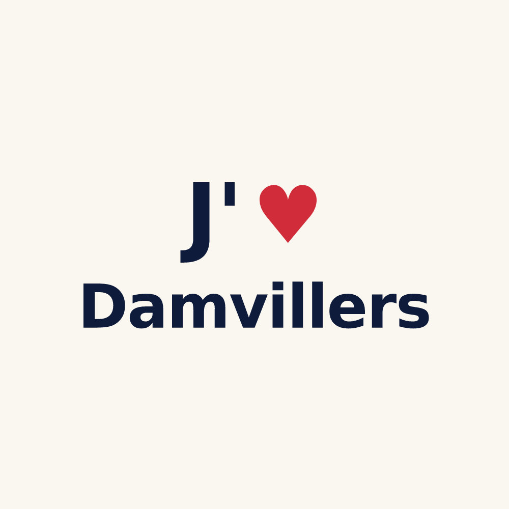 Tasse personnalisée Damvillers — design J'aime Damvillers